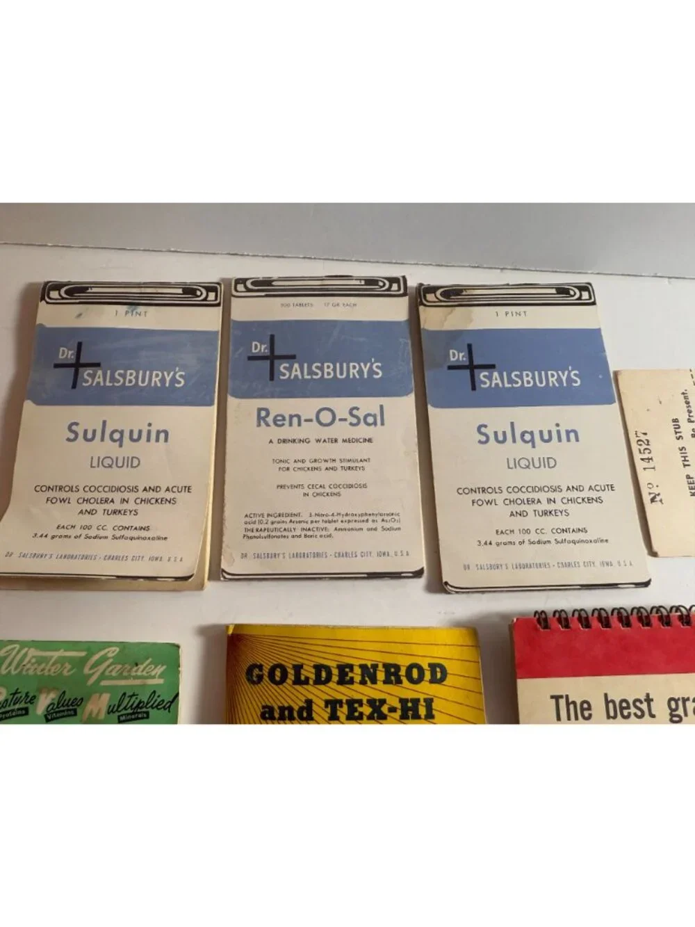 Vintage Advertising Notepads VC Fertilizers Tex Hi Plant Food Farmer Lot READ